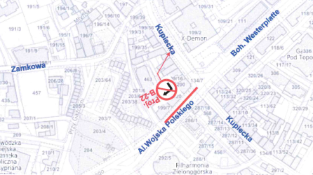 Zrzut ekranu kupiecka westerplatte organizacja ruchu