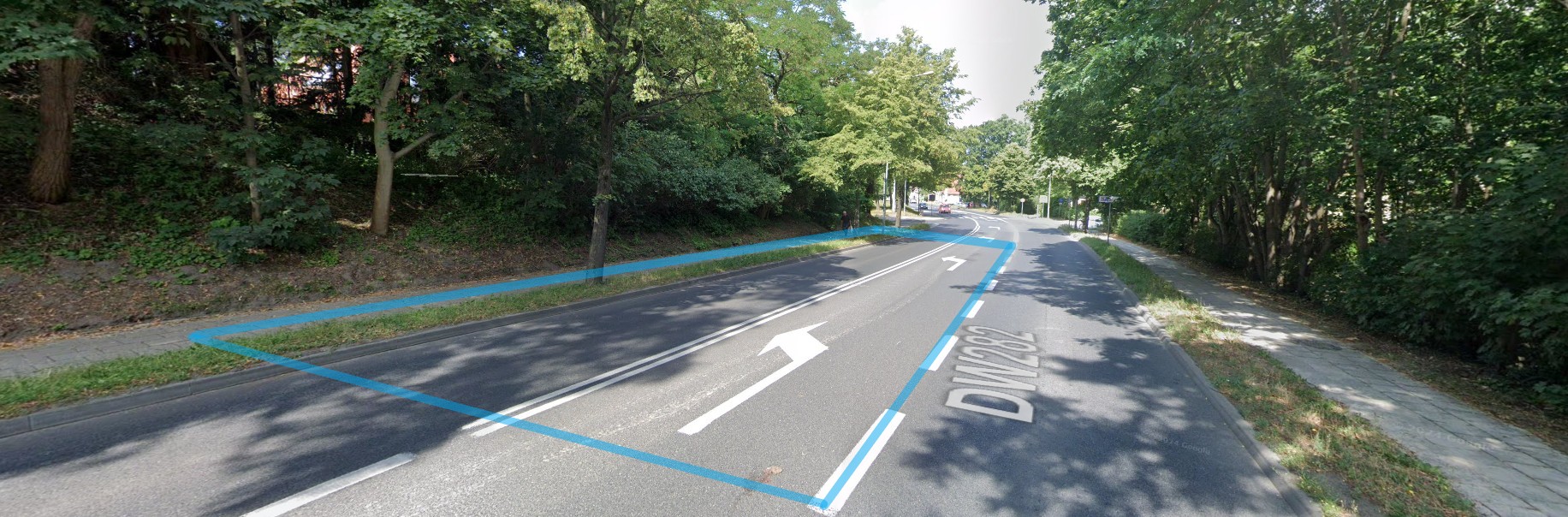 Miejsce robót ul. Wrocławska 1.